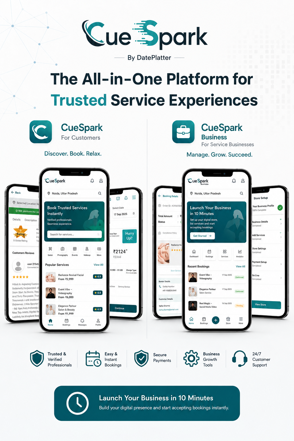 CueSpark — For Customers and For Service Businesses